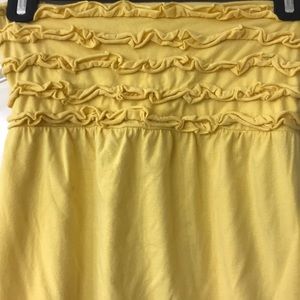 Yellow strapless coverup dress size small